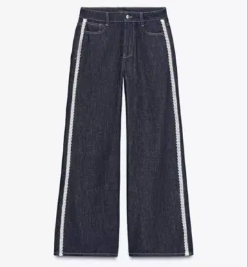 ZARA 데님 팬츠 사이드 라인 와이드 레그