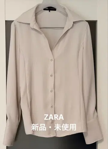 ZARA 긴팔 셔츠 블라우스 베이지