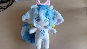 무속성 봉제 인형 꼬리+뿔+리본 포함 옷 갈아입기 봉제 인형