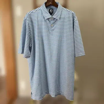 FootJoy 골프 셔츠 보더 무늬 XL 사이즈