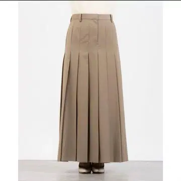 CLANE 클라네 WIDE PLEATS LONG SKIRT 베이지