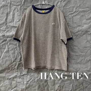 HANGTEN 한텐 파일 원단 보더 T셔츠