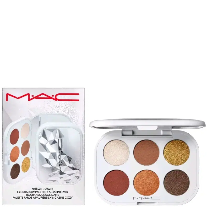 맥 mac 아이섀도우 팔레트 6구 홀리데이 한정판 브라운 브론즈 골드 펄