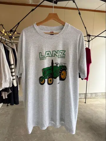 LANZ 트랙터 프린트 티셔츠 XL