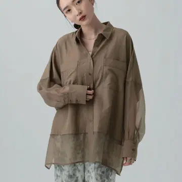 SALE 무료배송 이소재 절개 판초 셔츠