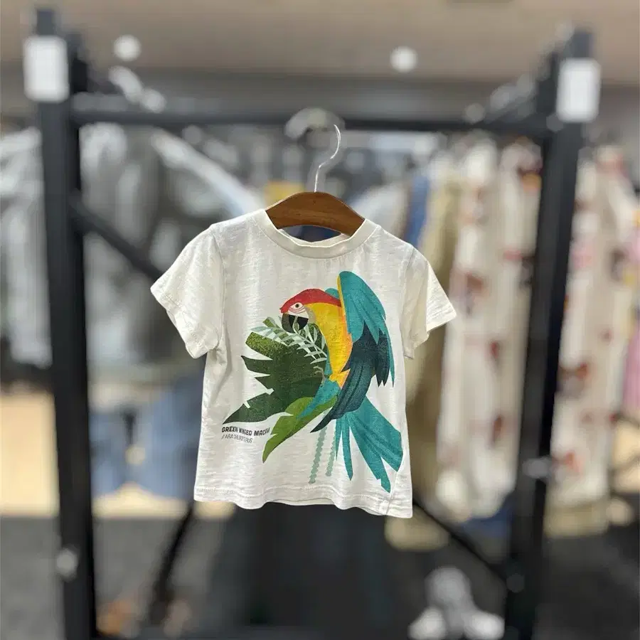 [A28] H&M 디터브라운 유아 앵무새 반팔티 2T