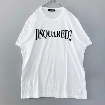 [레어 XXXL] DSQUARED2 디스퀘어드 아치 로고 T셔츠 화이트