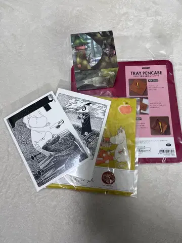 MOOMIN 무민 굿즈 세트 펜 케이스 보자기 엽서 큐브