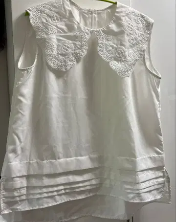 레이스 칼라 블라우스 새상품급