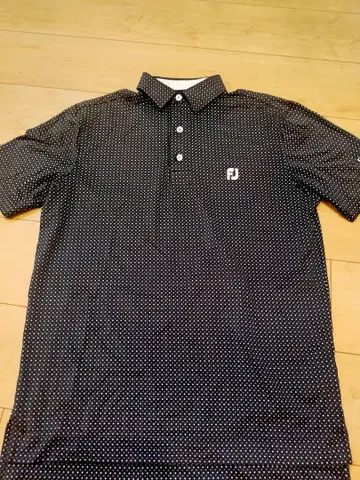 FootJoy 골프 셔츠 도트 무늬 남성용 L 사이즈