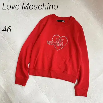 LoveMoschino 맨투맨 트레이닝복 큐빅 하트 속기모