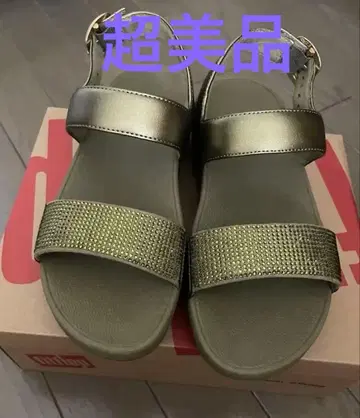 FitFlop 스트랩 샌들 메탈릭 카키