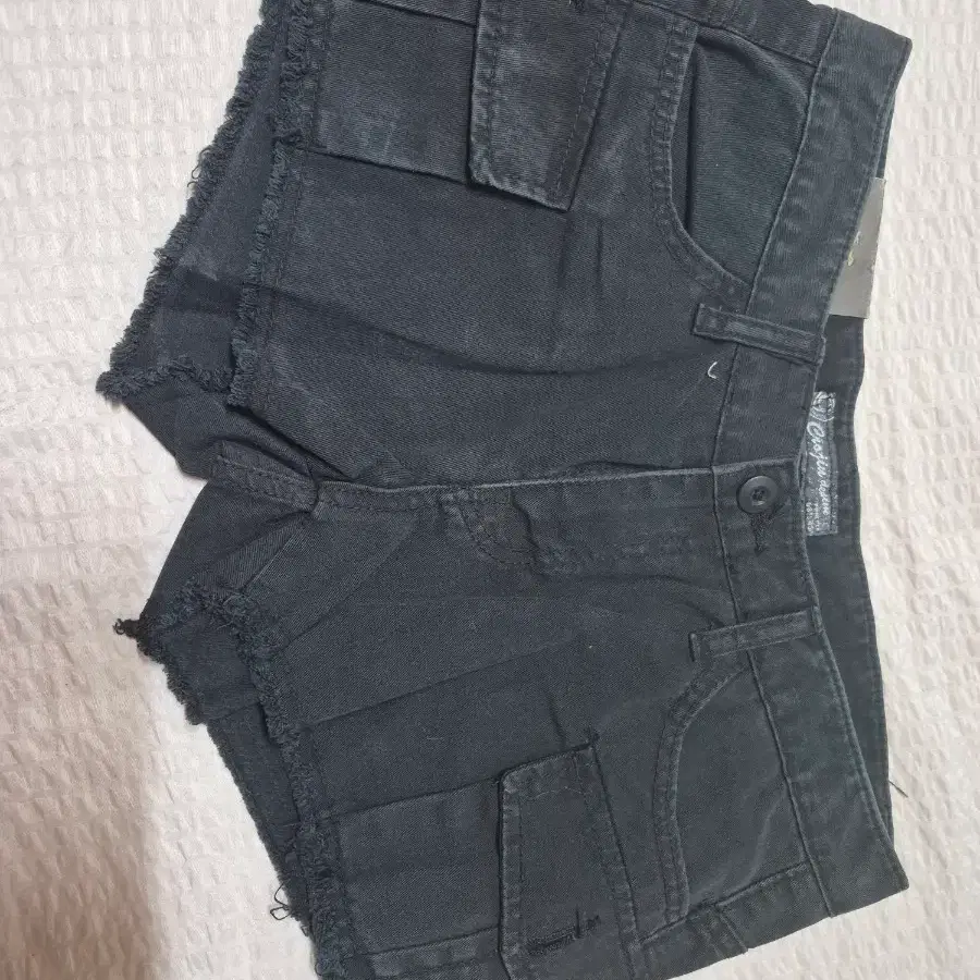 여성 숏 팬츠 블랙 카고 반바지 L