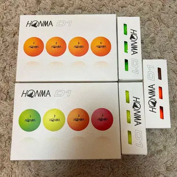 HONMA D1 골프공 멀티 컬러 1더즌, 오렌지 1더즌 덤