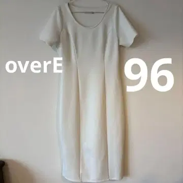 overE 반팔 원피스 화이트 96 오버이