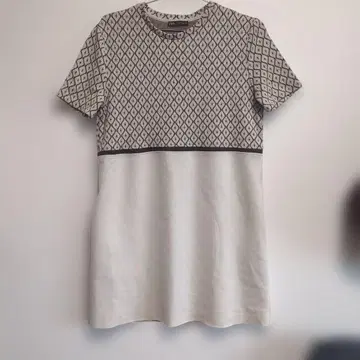 ZARA 기하학 패턴 절개 원피스 반팔