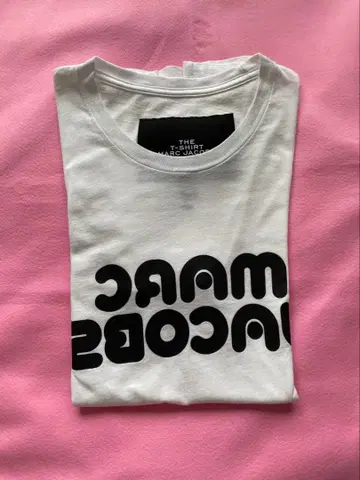 MARC JACOBS 로고 프린트 T셔츠 화이트