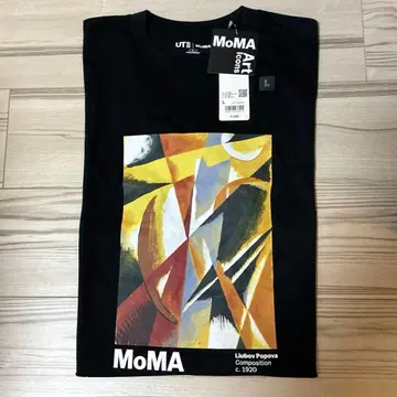 택 포함 새상품 유니클로 UT MoMA 그래픽 T 블랙 L