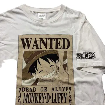 00s ONE PIECE 루피 수배서 T셔츠 구제 의류 애니메이션