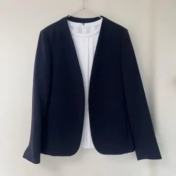 PLST 노카라 자켓 네이비 L