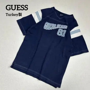 [레어] 미국 수입 터키산 GUESS T셔츠 81 네이비