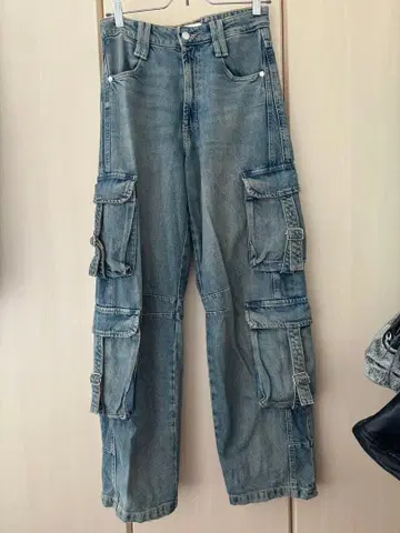 ZARA 데님 카고 팬츠 EUR34