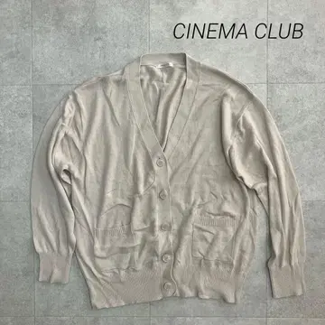 베이지 가디건 루즈핏 시네마 클럽 허니즈 심플 M