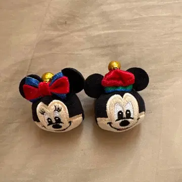 Disney 미키 & 미니 인형 배지 (방울 포함)