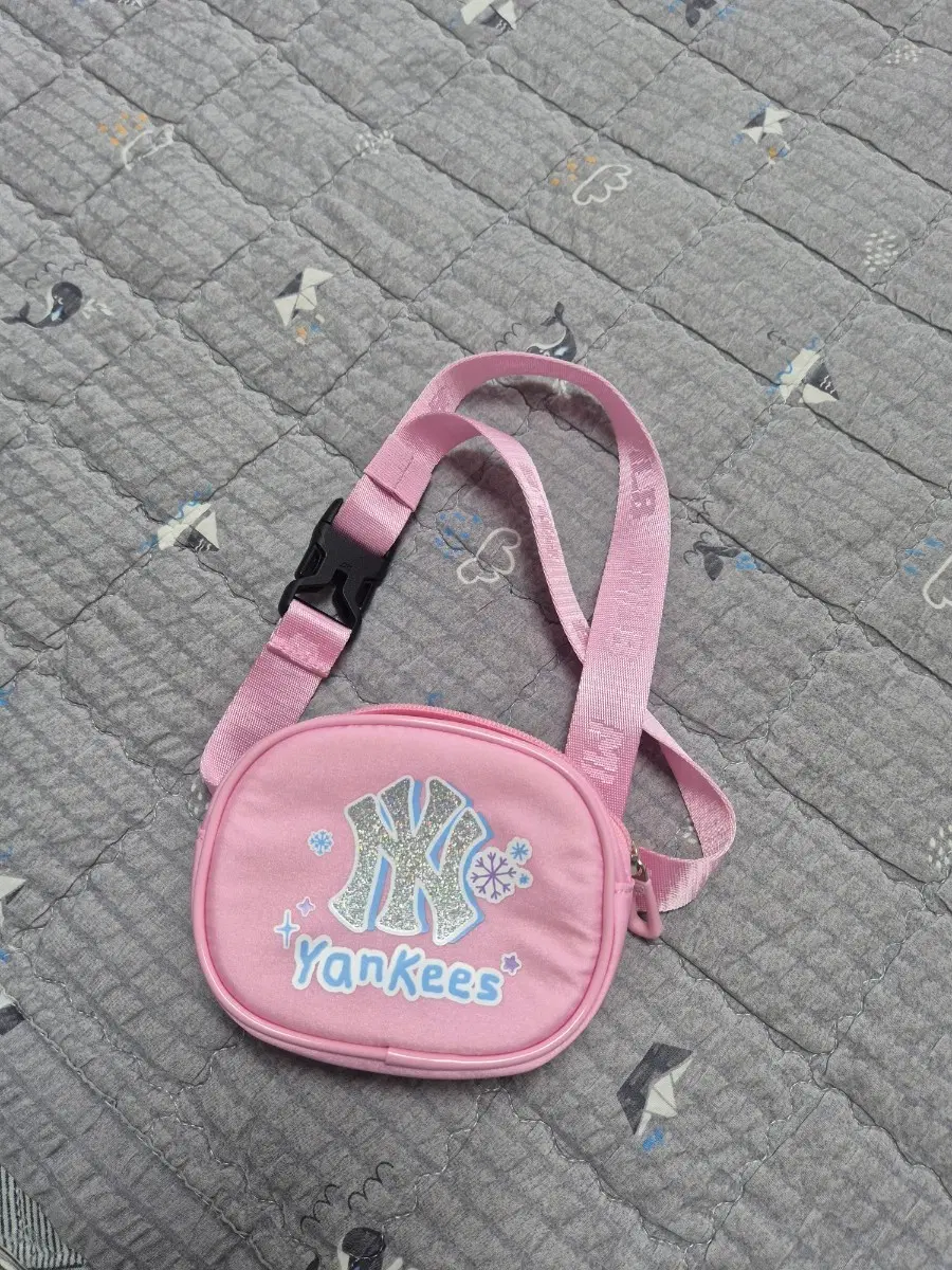 MLB 뉴욕 양키스 키즈 미니 크로스백 핑크