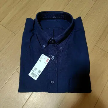 UNIQLO 남성용 긴팔 셔츠 네이비 4XL 사이즈