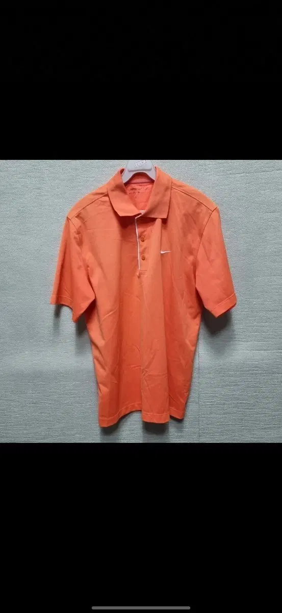 v490 남성 나이키 골프 반팔 카라티 오렌지색