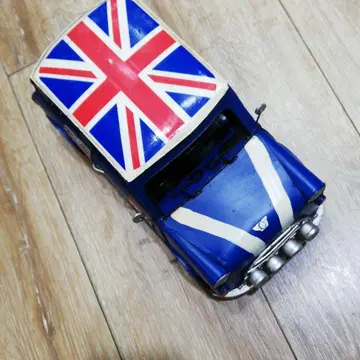 Mini Cooper 미니카 레트로 미니 쿠퍼 양철 모형 블루