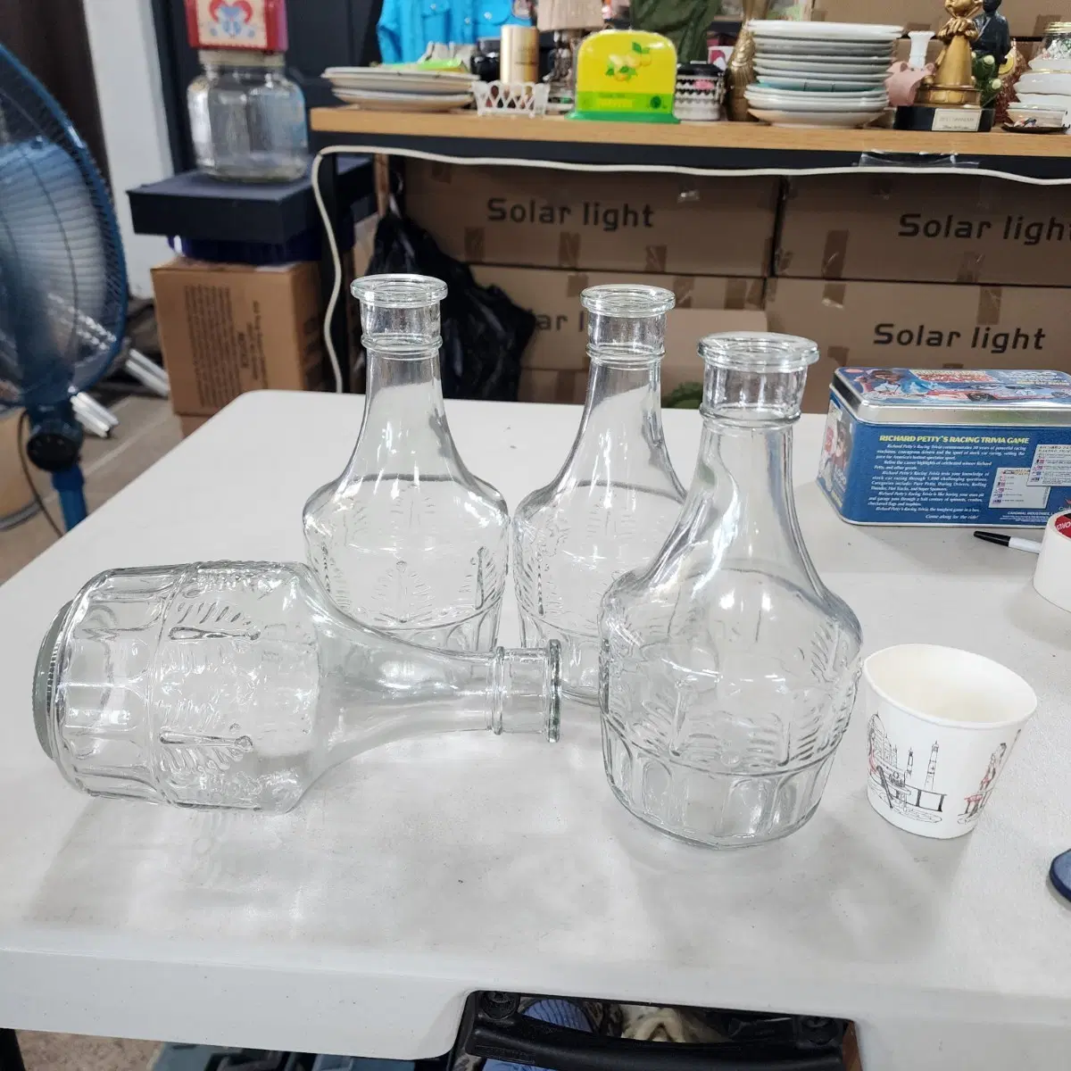 2개에10000원 미사용 유리병 두껍고 튼튼합니다 높이22.5cm 지름1
