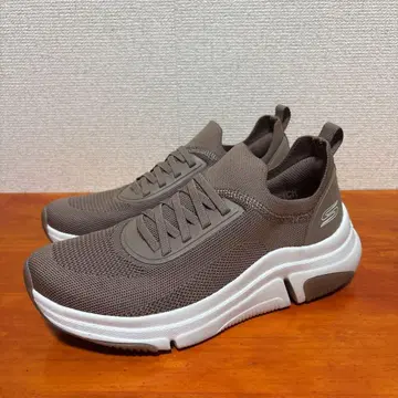 새상품급 SKECHERS 슬립온 스니커즈 브라운 24.5cm
