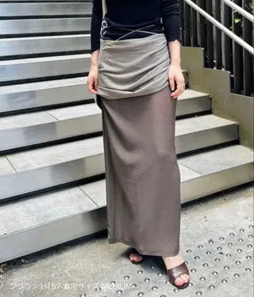 [ VERSO/벨소 ] 레이어드 Shirring Skirt