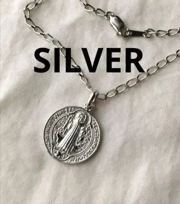 빈티지 성 베네딕트 실버 목걸이 SILVER 메달