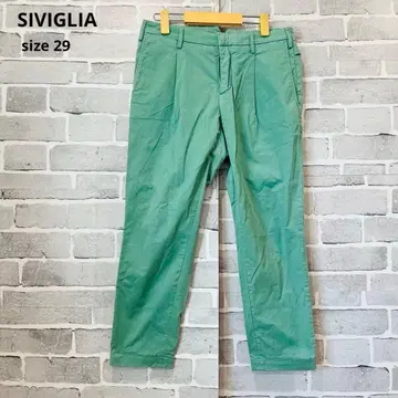시비리아 SIVIGLIA 남성용 팬츠 그린 29 이탈리아제 c929