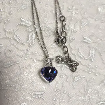 Swarovski 하트 스타 목걸이 퍼플