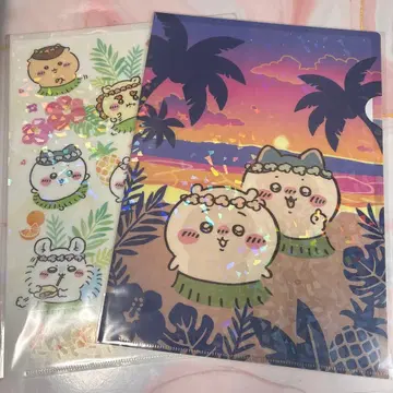 영화 치이카와 (먼작귀) 홀로그램 클리어 파일 2장 세트 인어섬의 비밀