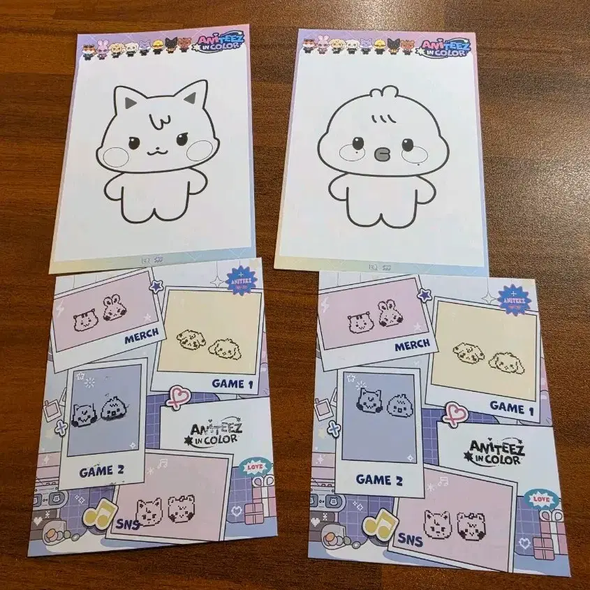 애니티즈 인 컬러 현장수령 굿즈(컬러링) 산덕이, 뽕밍이