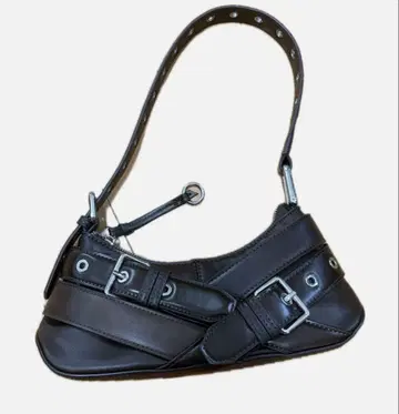 ZARA 다크 브라운 가죽 숄더백