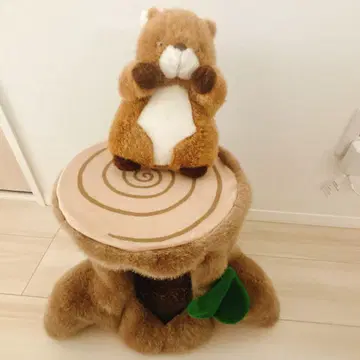 그루터기 다람쥐 특대형 BIG 봉제 인형 그루터기 집 다람쥐