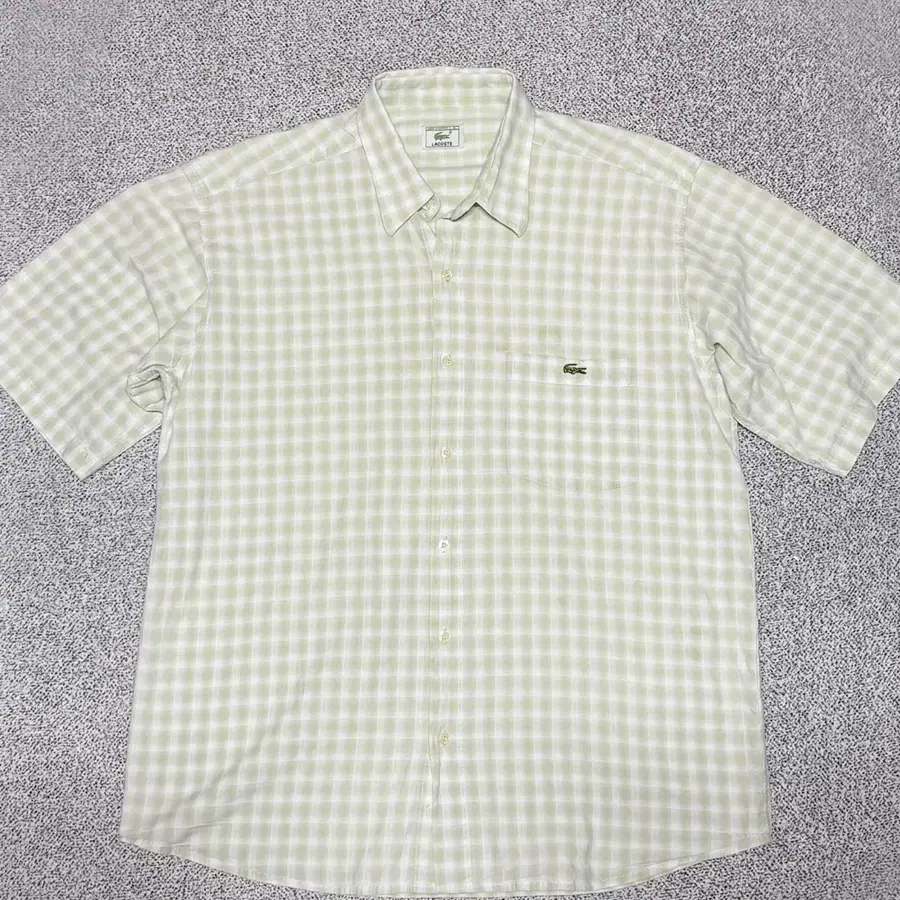 80s 라코스테 Made in France 빈티지 체크셔츠