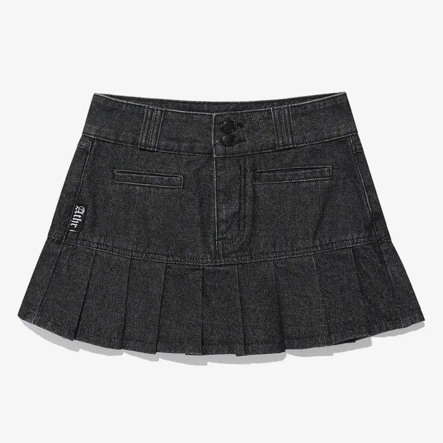 앤디아더 플리츠 데님 미니스커트 블랙 S