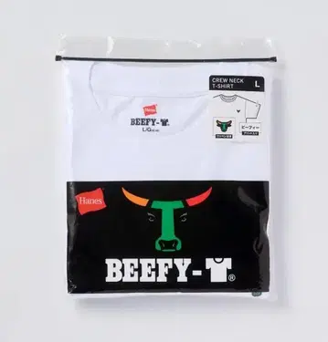 [새상품] 세븐일레븐 헤인즈 BEEFY T셔츠 화이트 L사이즈 한정판