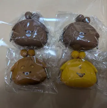 리락쿠마 실리콘 가마구치 파우치 4종 세트