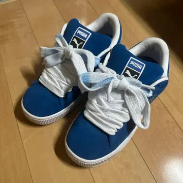 PUMA SUEDE XL 블루 화이트 스니커즈