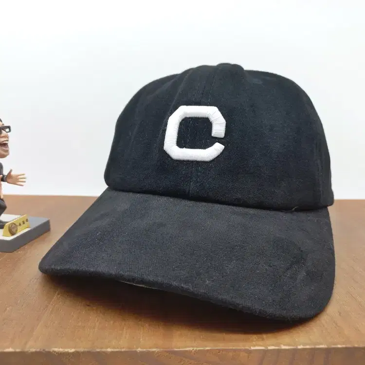 SNAPLE 스내플 대두 빅사이즈 C 자수 볼캡 모자 블랙