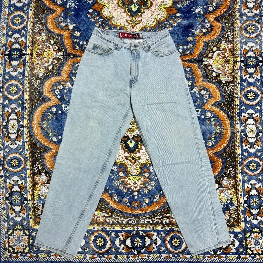 빈티지 90s USA 리바이스 실버탭 루즈 연청 데님