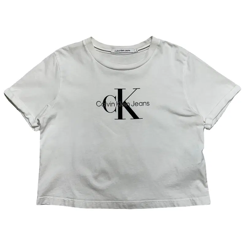 CALVIN KLEIN Jeans 크롭 프린팅 반팔티 S